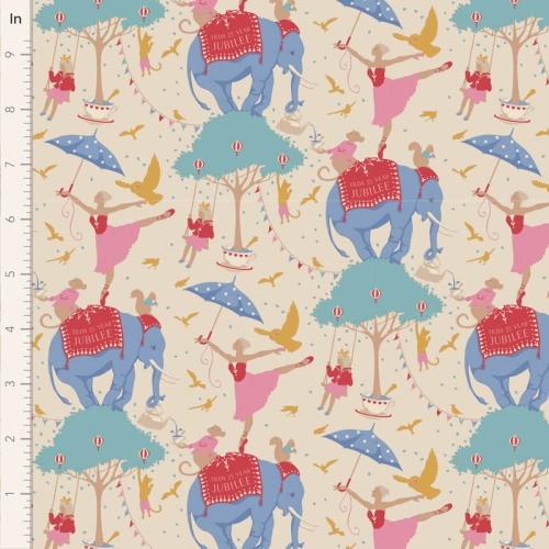 Tilda Patchwork Stoff Baumwolle - Jubilee - Circus Life Jubilee Creme